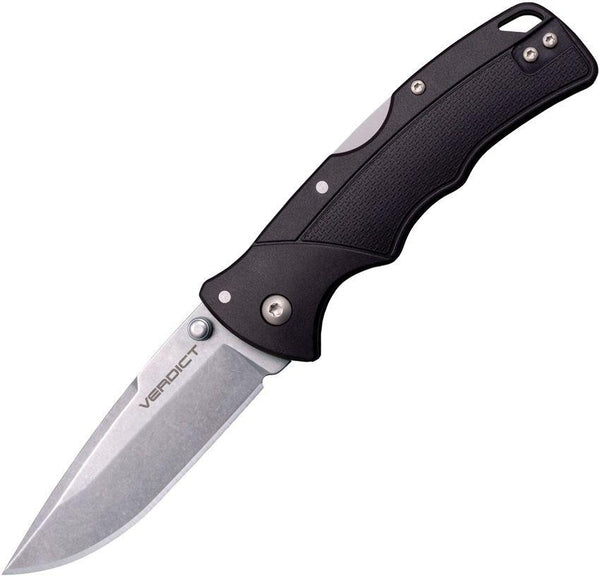 Cold Steel Verdict Lockback Black GFN Stonewash Spear Point 4116 Stainless Blade - Knives.mx
