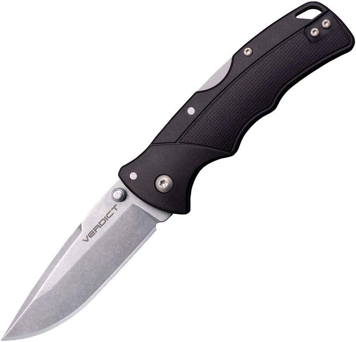 Cold Steel Verdict Lockback Black GFN Stonewash Spear Point 4116 Stainless Blade - Knives.mx
