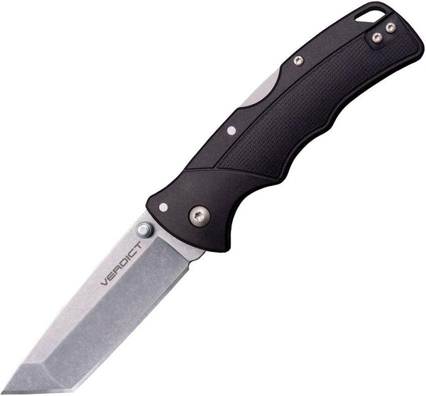 Cold Steel Verdict Lockback Black GFN Stonewash Tanto 4116 Stainless Blade - Knives.mx