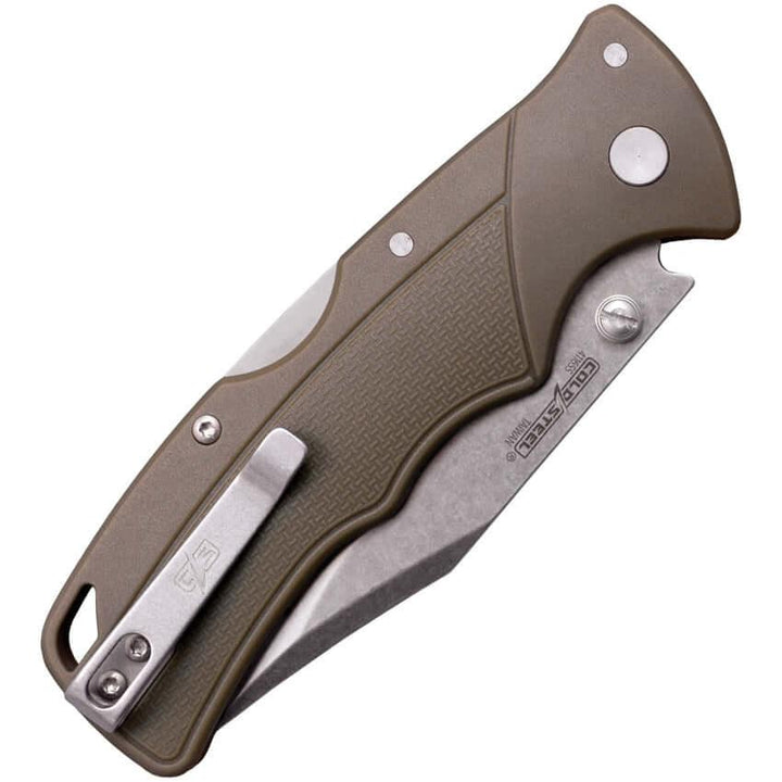 Cold Steel Verdict Lockback Flat Dark Earth GFN Stonewash Clip Point 4116 Stainless Blade - Knives.mx