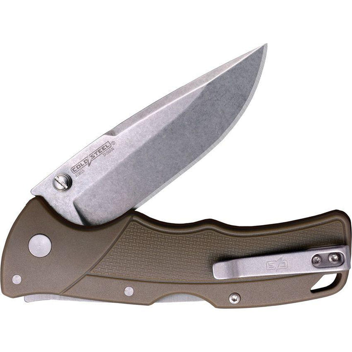 Cold Steel Verdict Lockback Flat Dark Earth GFN Stonewash Spear Point 4116 Stainless Blade - Knives.mx