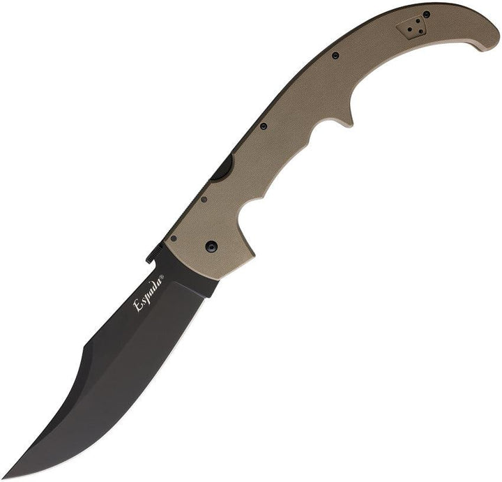 Cold Steel XL Espada Lockback Dark Earth G10 Black AUS-10A - Knives.mx