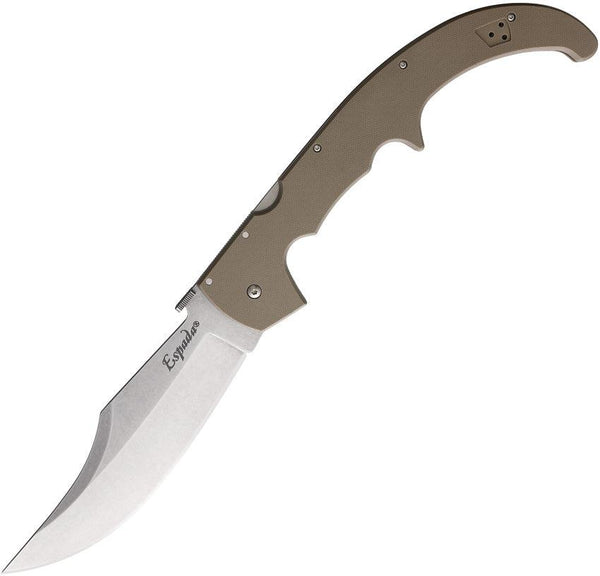 Cold Steel XL Espada Lockback Dark Earth G10 Stonewash AUS-10A - Knives.mx