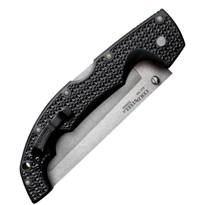 Cold Steel XL Voyager Lockback Black Griv-Ex Stonewash Serrated Tanto AUS-10A - Knives.mx