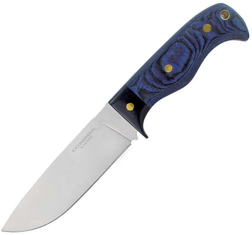 Condor Blue Havoc Fixed Blade Paper and Blue Micarta 1075HC - Knives.mx
