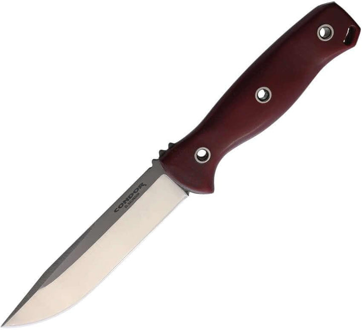 Condor Bushcraft Bliss Fixed Blade Red Micarta 1075HC - Knives.mx