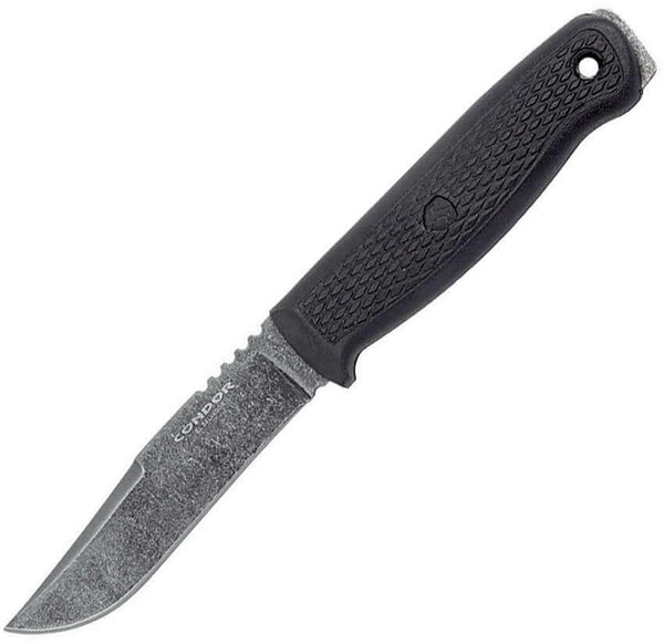 Condor Bushglider Knife Black Polypropylene Black SW 1095HC - Knives.mx