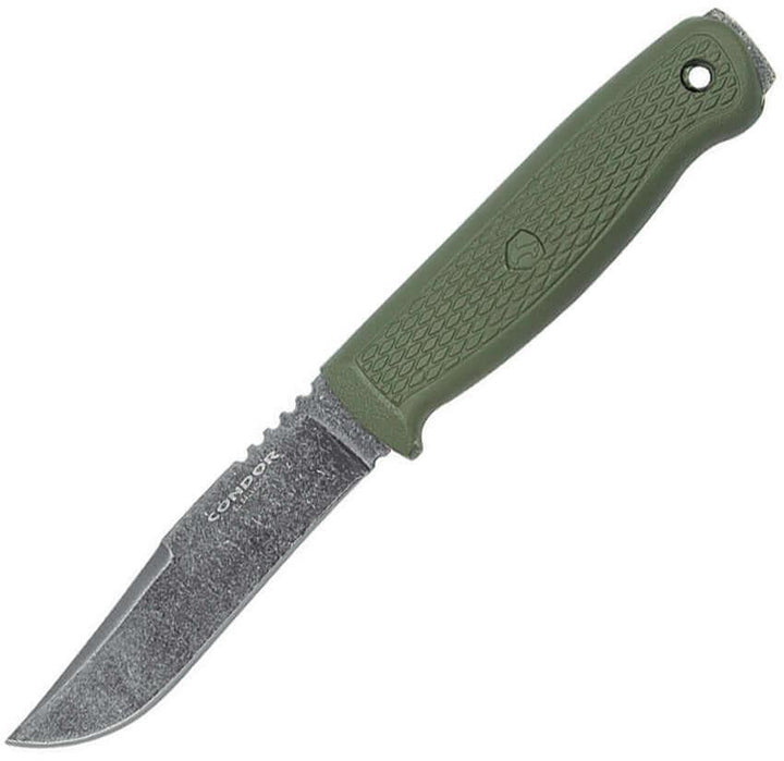 Condor Bushglider Knife OD Green Polypropylene Black SW 1095HC - Knives.mx