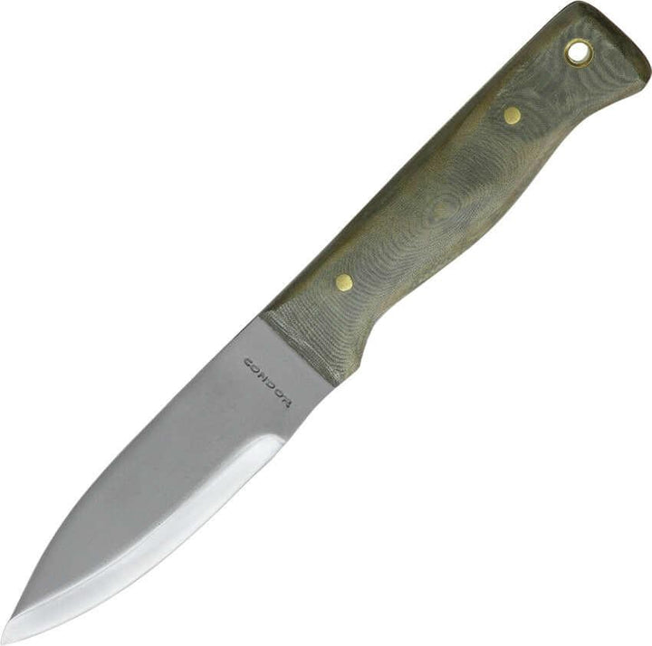 Condor Bushlore Knife Green Micarta 1075HC - Knives.mx