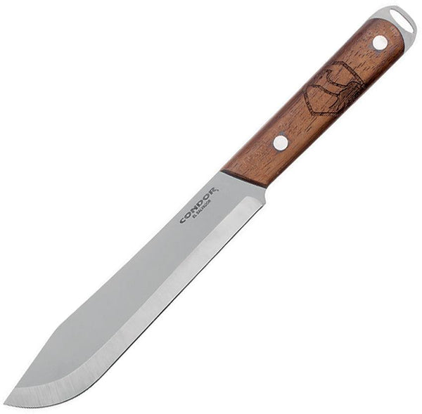 Condor Butcher Knife Walnut Wood Blasted Satin 1075HC - Knives.mx