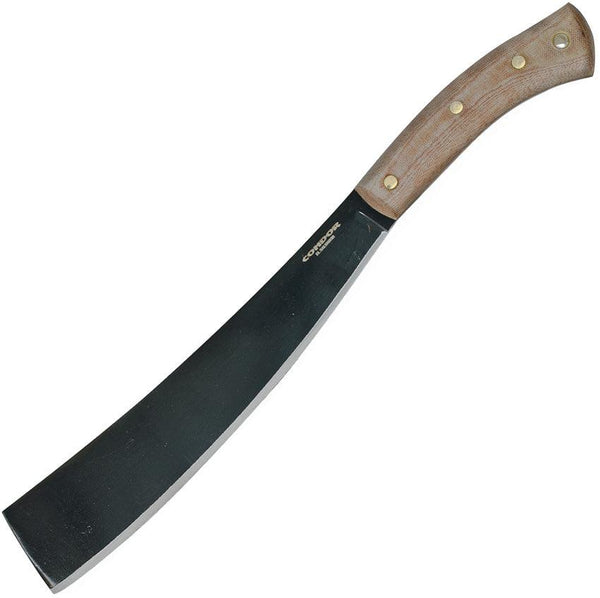 Condor Cambodian Machete Natural Canvas Micarta Black 1075HC - Knives.mx