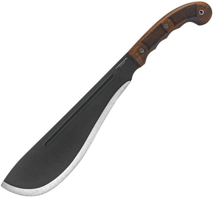 Condor Departure Bolo Machete Walnut Black Traction Coated 1075HC - Knives.mx