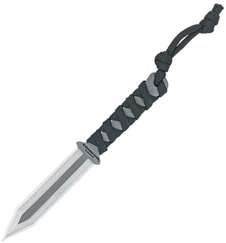 Condor Gladius Neck Knife Black Cord Wrapped 1075HC - Knives.mx