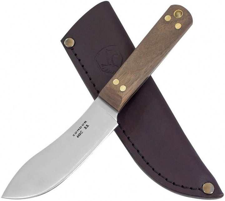 Condor Hivernant Knife Brown Walnut Satin 440C - Knives.mx