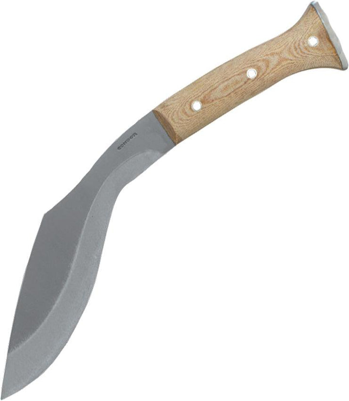 Condor K-Tact Kukri Knife Desert Tan Natural Canvas Micarta Satin 1075HC - Knives.mx