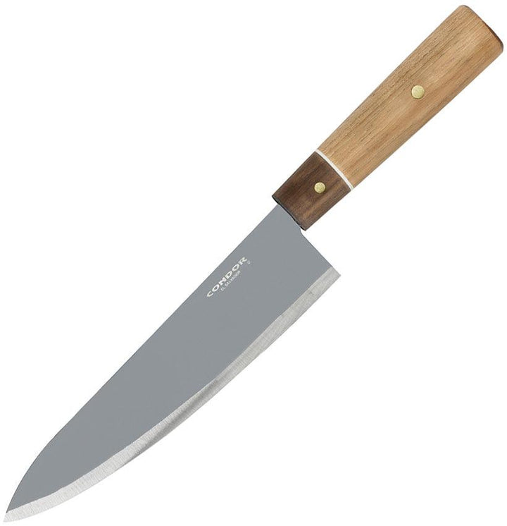 Condor Kondoru Gyuto Knife Hickory & Walnut Blasted Satin 1095HC - Knives.mx