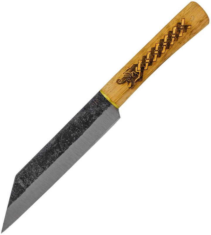 Condor Norse Dragon Seax Knife Burnt American Hickory Natural 1095HC - Knives.mx