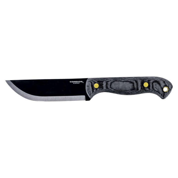 Condor SBK Knife Black Linen Micarta Powder Coated 1075HC - Knives.mx