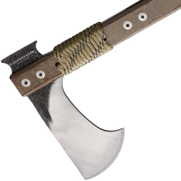 Condor Tactical P.A.S.S. Hawk Axe Brown Micarta Clasic Finish 1075HC - Knives.mx