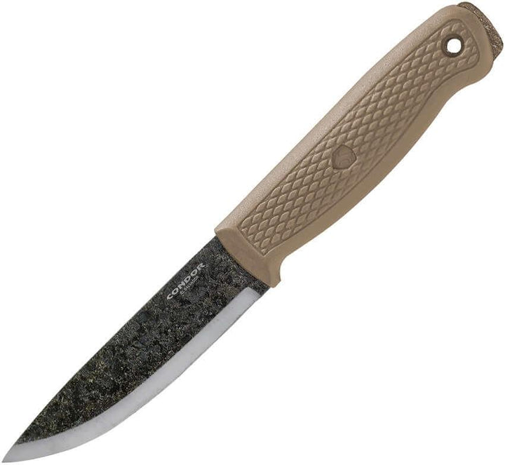 Condor Terrasaur Knife Desert Tan Polypropylene Black SW 1095HC - Knives.mx