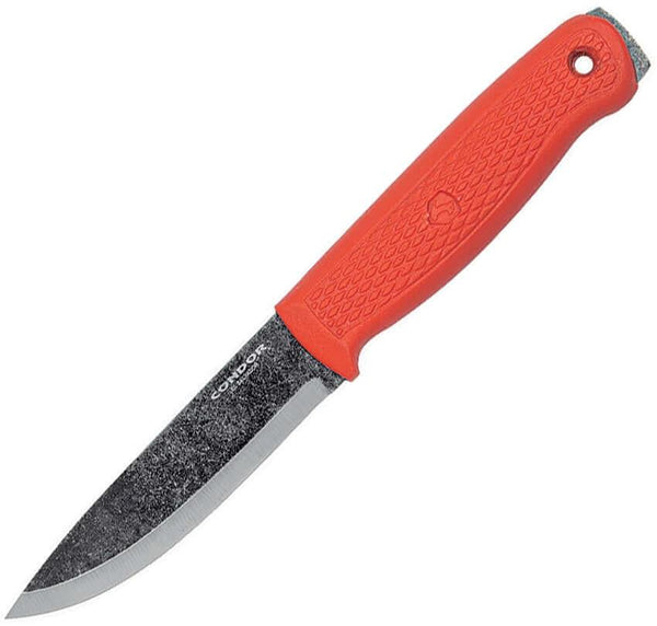 Condor Terrasaur Knife Orange Polypropylene Black SW 1095HC - Knives.mx