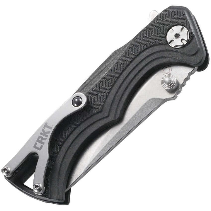 CRKT BT Fighter Button Lock Black GRN Drop SW 8Cr13MoV - Knives.mx