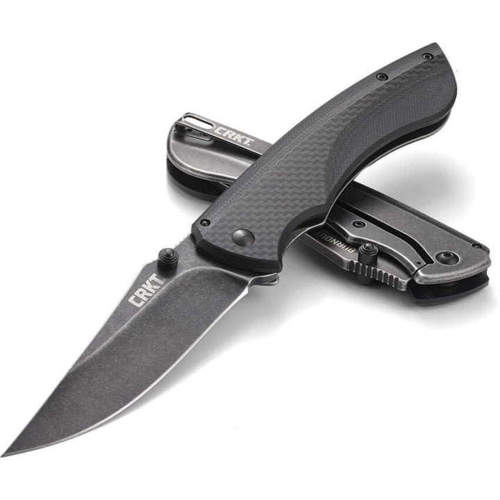 CRKT Burnout Framelock A/O CF with G10 Black SW 8Cr13MoV - Knives.mx