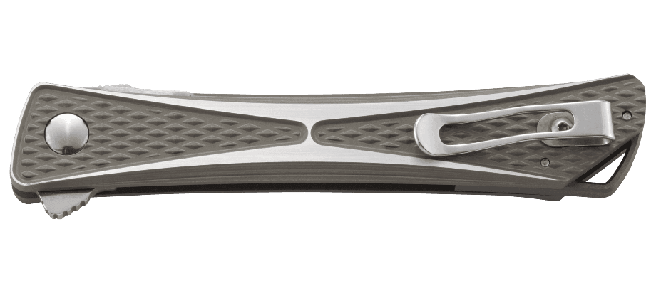 CRKT Crossbones Linerlock Gray Aluminum Satin AUS-8 - Knives.mx