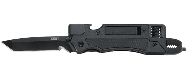 CRKT Septimo Multi-Tool Linerlock Black Aluminum w/GFN Inlay Oxide 8Cr13MoV - Knives.mx