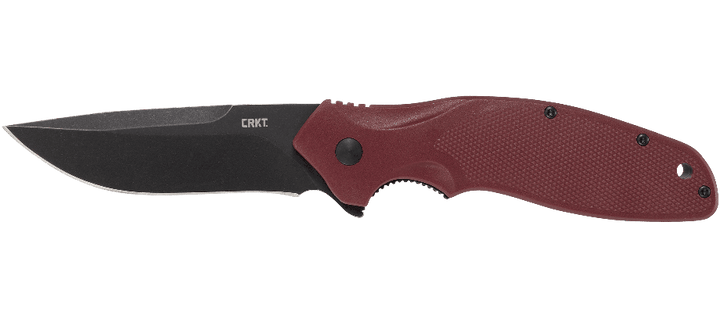 CRKT Shenanigan Linerlock A/O Marroon GRN Plain SW 1.4116 - Knives.mx