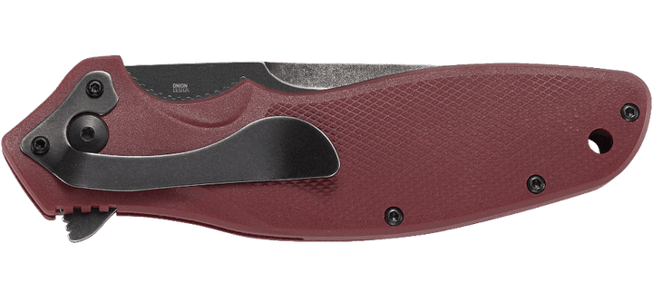 CRKT Shenanigan Linerlock A/O Marroon GRN Plain SW 1.4116 - Knives.mx