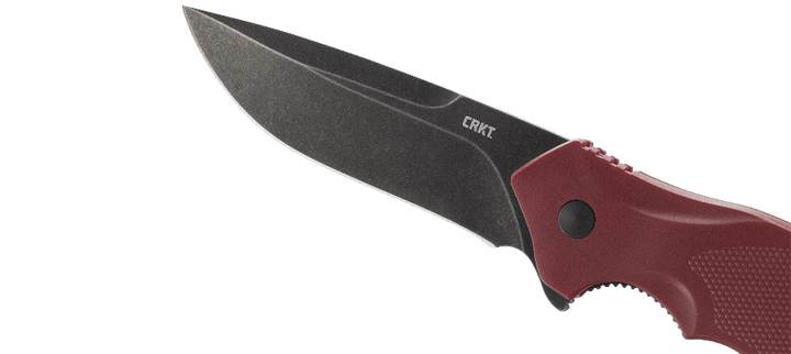 CRKT Shenanigan Linerlock A/O Marroon GRN Plain SW 1.4116 - Knives.mx