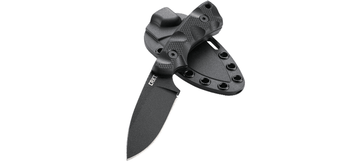 CRKT Siwi Fixed Blade Black G10 Powder Coat Plain SK-5 - Knives.mx