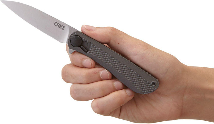 CRKT Slacker Linerlock Black Checkered Aluminum 1.4116 Steel - Knives.mx