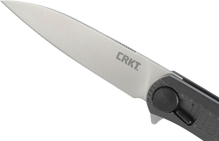 CRKT Slacker Linerlock Black Checkered Aluminum 1.4116 Steel - Knives.mx