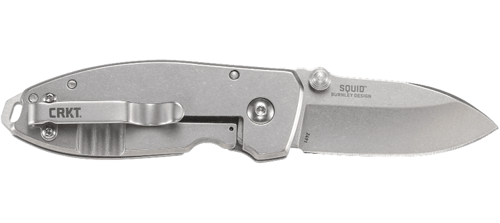 CRKT Squid Framelock Silver Stainless Stonewash 8Cr14MoV - Knives.mx