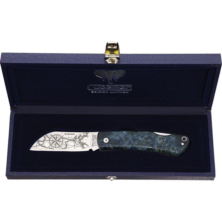 Cudeman La Marinera Lockback LE Blue Poplar Bohler N690 - Knives.mx