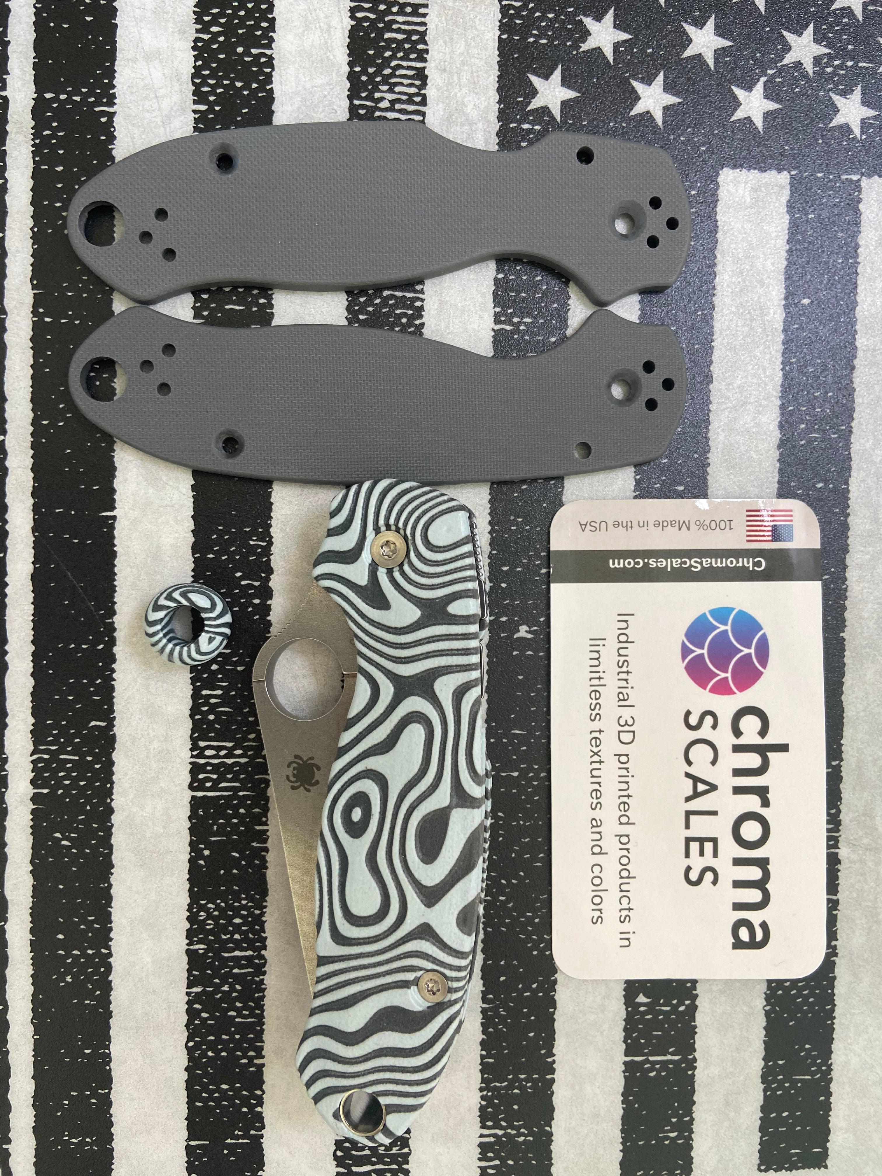 Custom Spyderco Para 3 Compression Lock Gray G10 Satin Maxamet (NO BOX) - Knives.mx