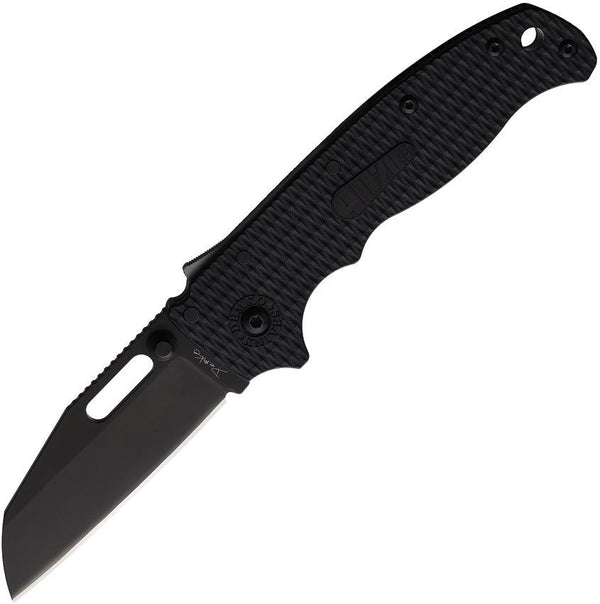 Demko AD 20.5 Shark-Lock Black Checkered G10 Coated DLC Wharncliffe D2 - Knives.mx