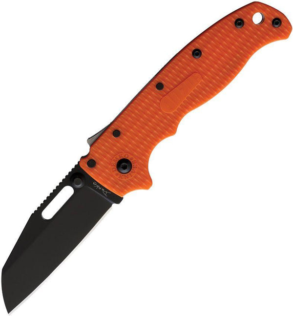 Demko Knives AD 20.5 Shark-Lock Orange Textured Grivory DLC Coated Shark Foot AUS-10A - Knives.mx