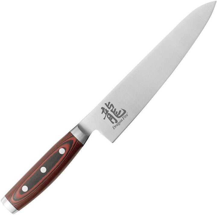 Dragon by Apogee Dragon Fire Chefs Knife Satin CTS-BD1 - Knives.mx