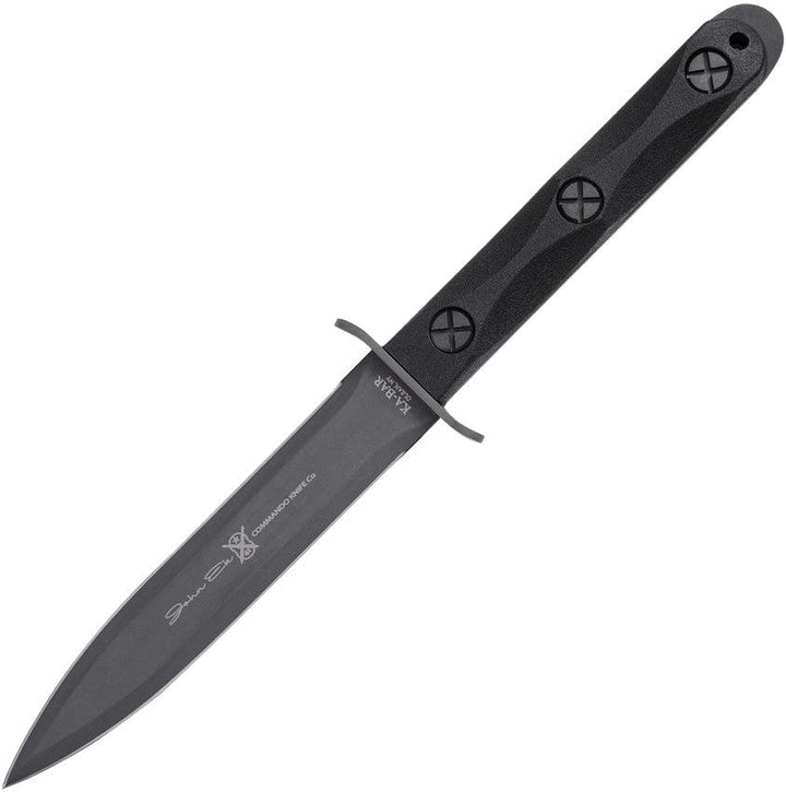 Ek Commando Knife Model 4 Double Edged Spear Point Black 1095 Cro-Van - Knives.mx