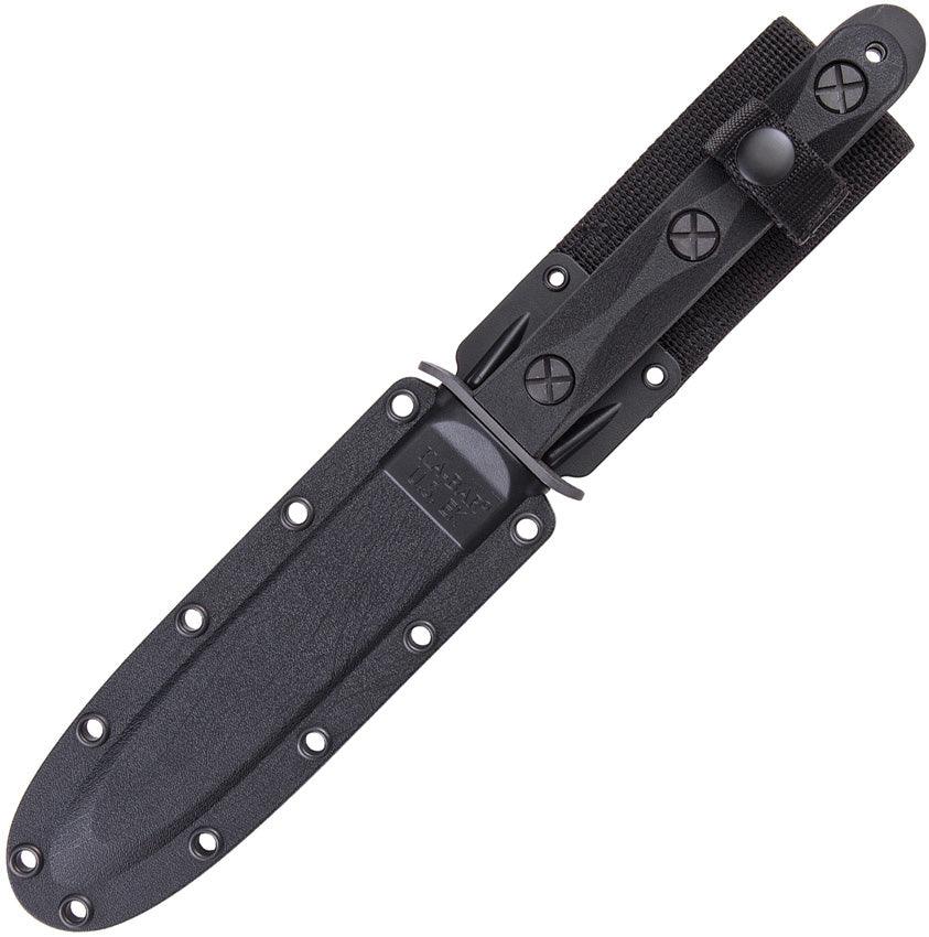 Ek Commando Knife Model 4 Double Edged Spear Point Black 1095 Cro-Van - Knives.mx