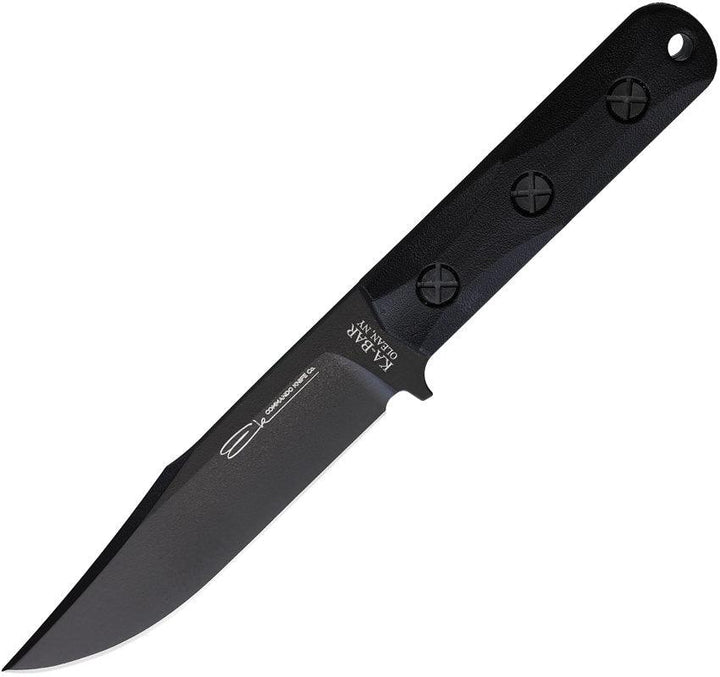 Ek Short Clip Point Black Coated 1095 Cro-Van - Knives.mx