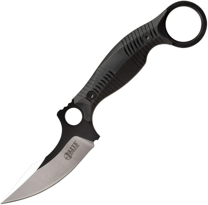 Elite Tactical Fixed Blade 7.45in Black ABS Handle Two Tones 8Cr13MoV - Knives.mx