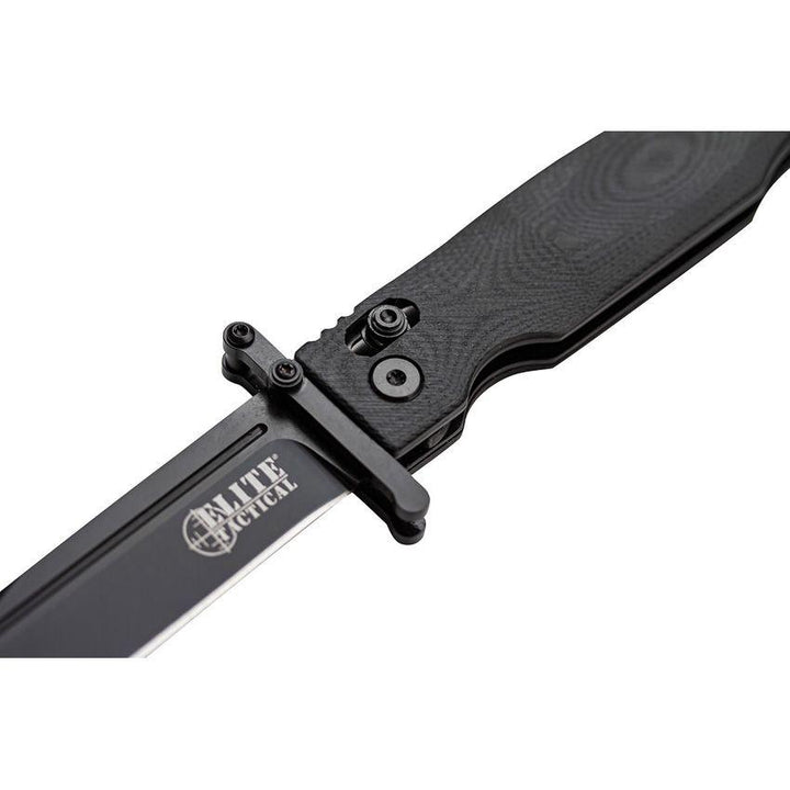 Elite Tactical Guardsman Rapid Lock Black G10 D2 Steel - Knives.mx