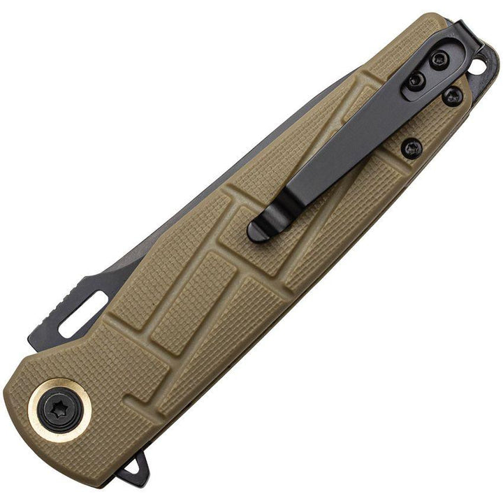 Elite Tactical Linerlock Tan Nylon Serrated 8Cr13MoV - Knives.mx