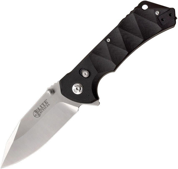 Elite Tactical Parallax Rapid Lock Black Sculpted G10 Satin D2 - Knives.mx