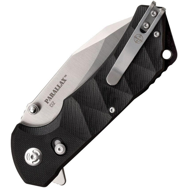 Elite Tactical Parallax Rapid Lock Black Sculpted G10 Satin D2 - Knives.mx