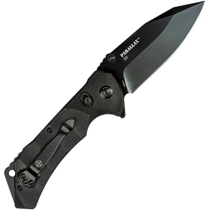 Elite Tactical Parallax Rapid Lock Blackout Sculpted G10 D2 - Knives.mx